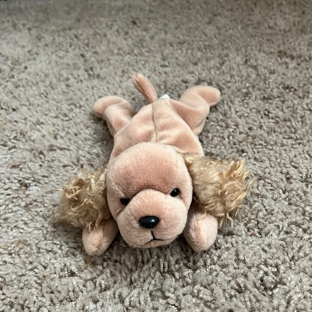 Ty beanie babies spunky The Dog light brown